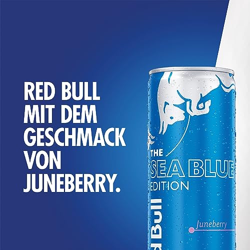 Red Bull Energy Drink Sea Blue Edition - Juneberry, 24 x 250 ml, Dosen Getränke 24er Palette, OHNE PFAND