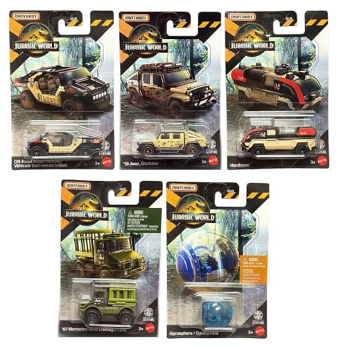 Matchbox Jurassic World Colección de Vehículos a Escala 17 pcs miniatura 2
