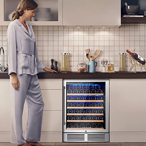 Image of BODEGA 24 Inch Single Zone Wine Fridge with App Control, Holds 52 Bottles