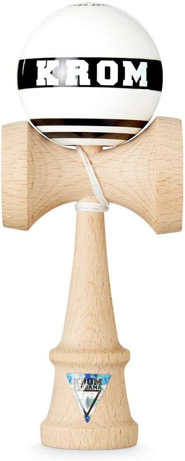 KROM Kendama STROGO White – Smooth Texture and Flawless Balance – Enhanced Cognitive Skills – Improved Balance, Reflexes, and Creativity – Kendama Pro Model for Beginners and Experts