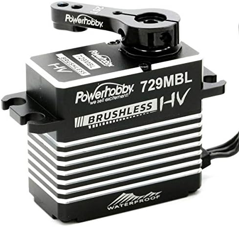 Powerhobby 729MBL Hige Voltage Waterproof Brushless Steel Gear High Torque 565 OZ/Speed .085 @ 8.4v Servo with Aluminum Case