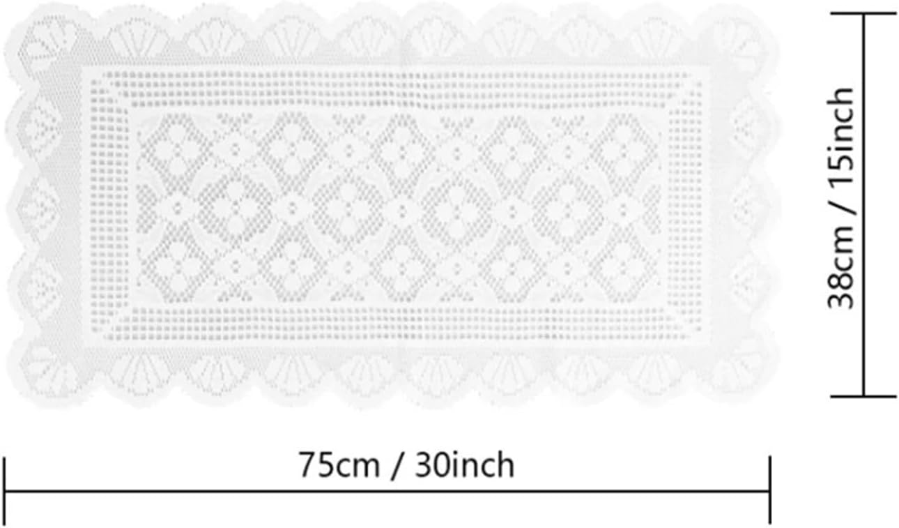 White lace table runner dining table tablecloth decoration coffee table TV cabinet decorative scarf