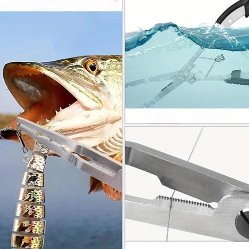 Alicates de pesca de agua salada multifuncionales para río lago y mar 7