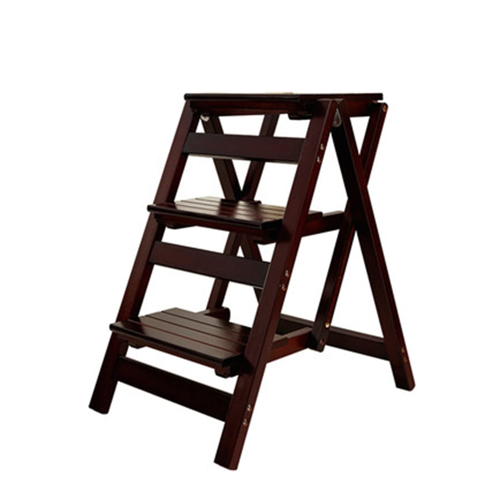 Taburete de escalera de 3 niveles LUNEZY plegable de madera para el hogar