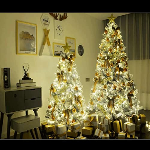 Indyah Christmas Feet Artificial Christmas Tree, Snowflake Flocking Hinged Pine Christmas Tree Decoration, Suitable For Family, Party, Birthday, Wholiday Decorations Trees #TOP3