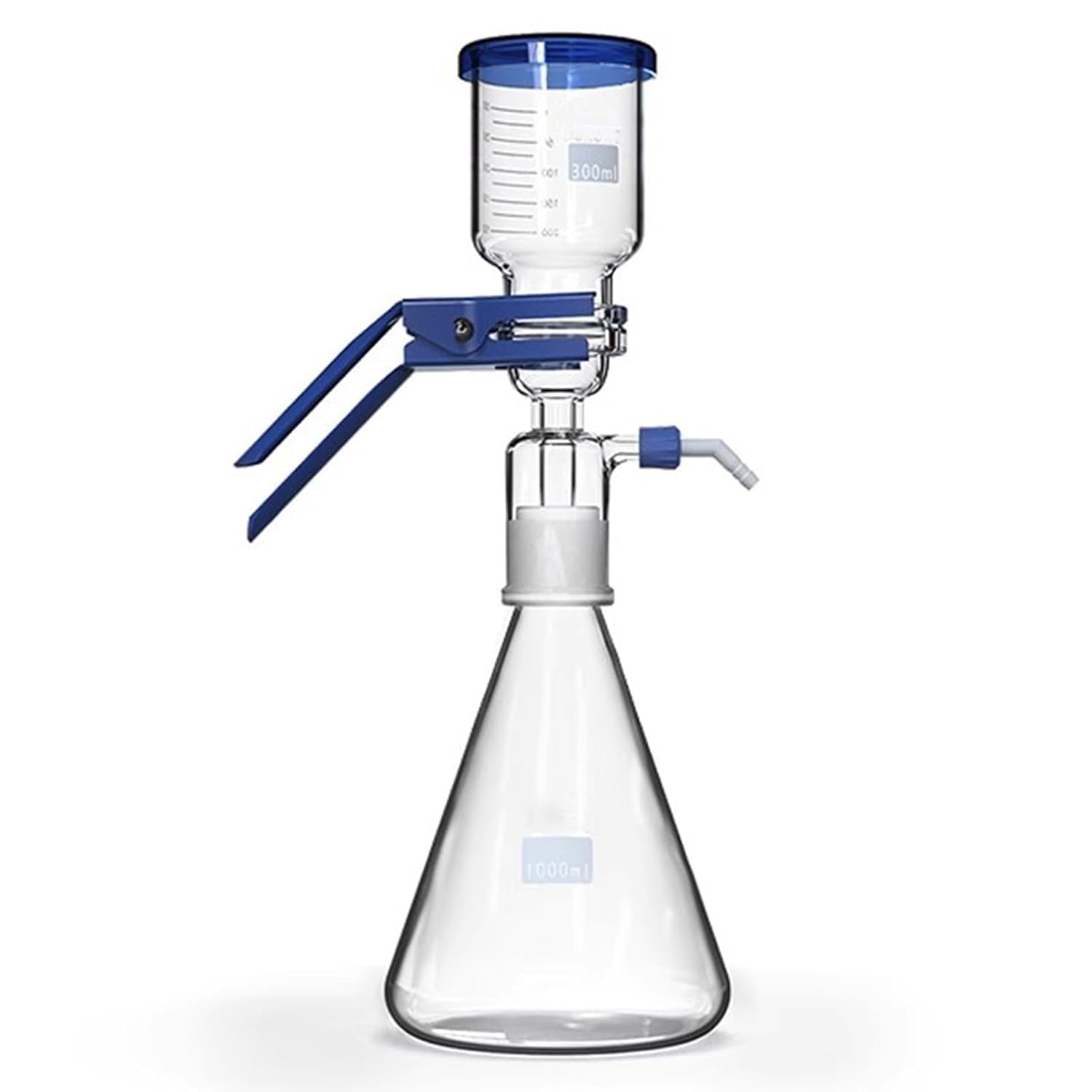 Set Di Beute Filtranti For Vuoto, Kit Di Filtri For Filtrazione Sotto Vuoto In Vetro Borosilicato, Bottiglia Filtrante Da 1000 Ml, Imbuto Da 300 Ml,Collo A Bullone Con Tubazione,Laboratorio