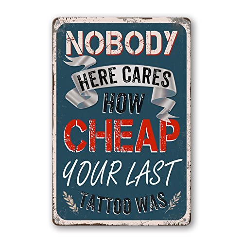 Dosek Tattoo Metal Sign For Shop Decor Vintage Tin Signs Wall Decoration Of Bars Restaurants Garage Home Cafes Retro Metal Sheet Signs 8''X12'' #TOP6