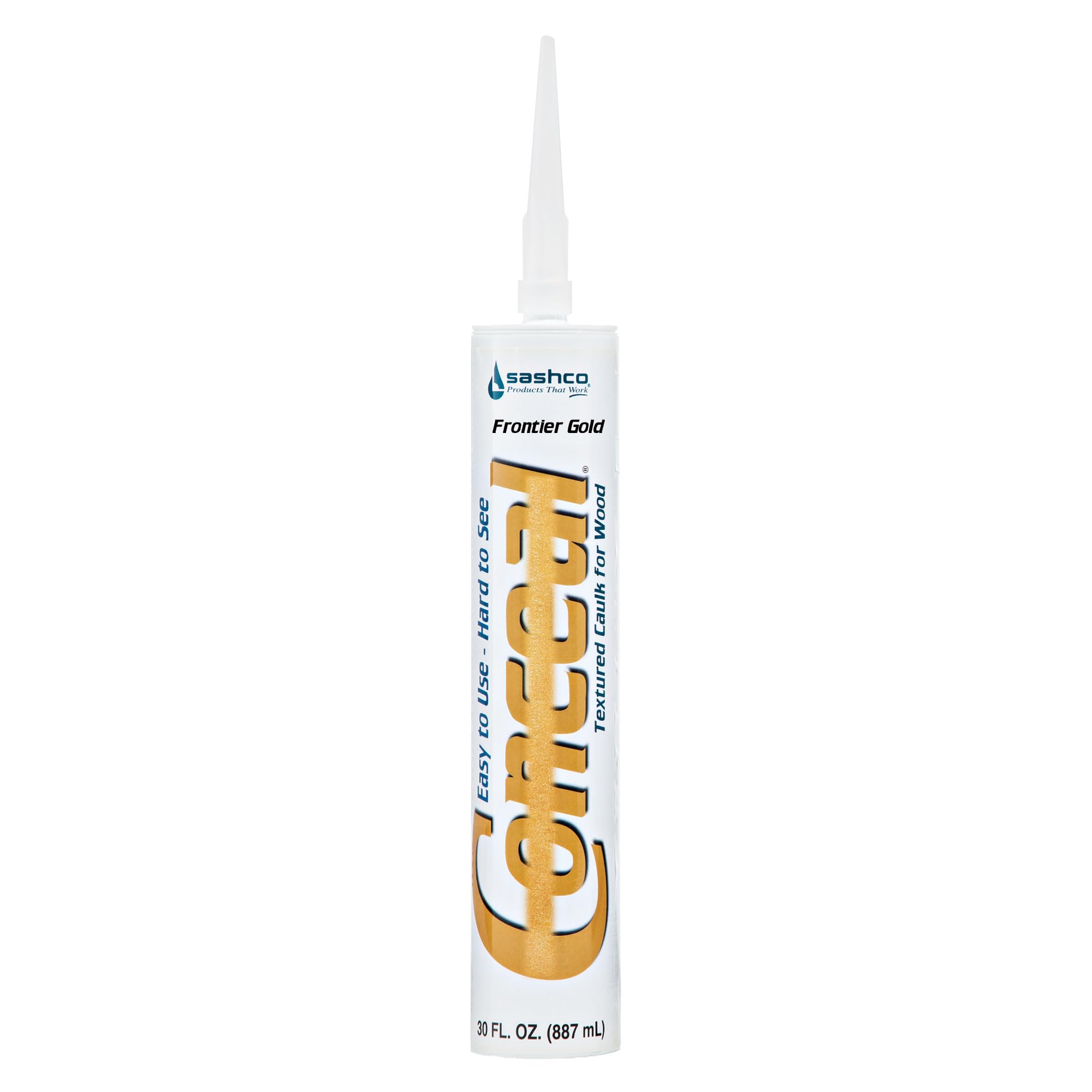 Sashco Conceal Textured Wood Caulk, 30 oz,Frontier Gold (Pack of 10)