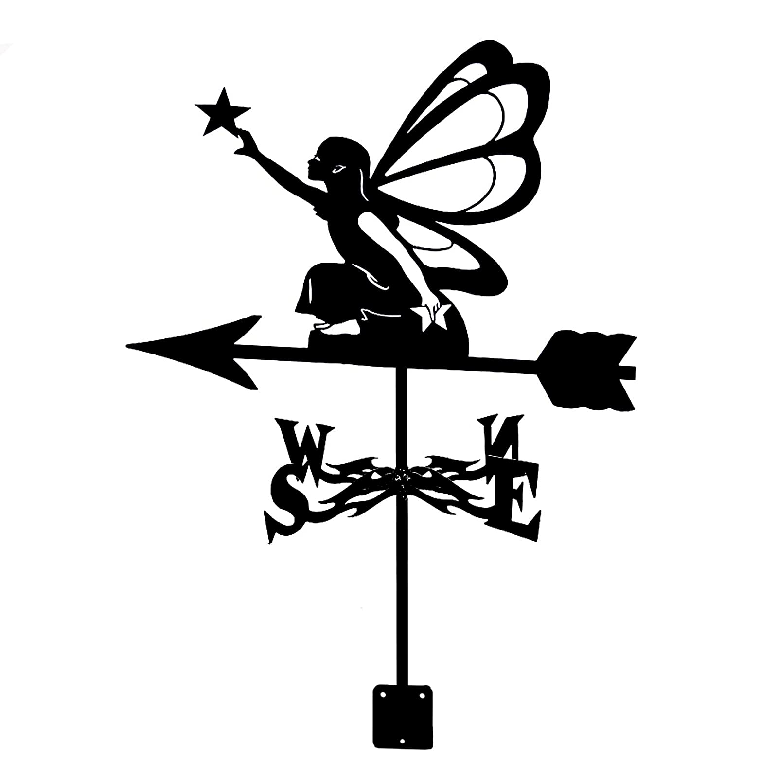 Segnavento Art Decor Segnavento Segnavento in Acciaio Inossidabile Indicatore di direzione del Vento Durevole Strumenti di misurazione per Giardino Patio Yard Ornament (Farfalla)