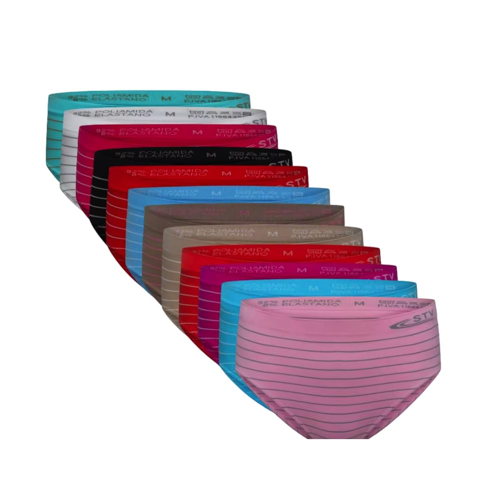Bragas niña Rayas Multicolor Licra Tallas 2-4, 6-8, 10-12, 14-16