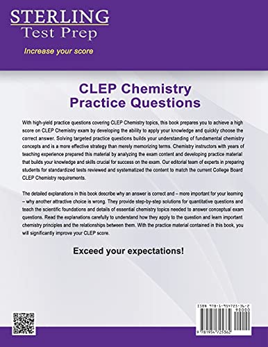 Sterling Test Prep CLEP Chemistry Practice Questions: High Yield CLEP Chemistry Questions - Image 2