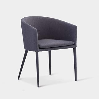 Gasgff Paquete de Mobiliario Suave Silla de Comedor Silla del diseñador Silla Respaldo Salón Moderno Minimalista Tela Estilo Nórdico,Gris