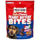 Milk-Bone Peanut Buttery Bites Soft Dog Treats with Real Peanut Butter & Bacon, 11.8 Ounce Bag