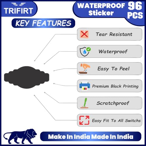 Image of Trifirt 12 Assorted Shapes Waterproof Vinyl Black Labels with White Pencil, 96 Reusable Self-Adhesive Chalkboard Stickers for Mason Jars, Spice Containers, Bottles & Pantry Organizer 8 Sheets