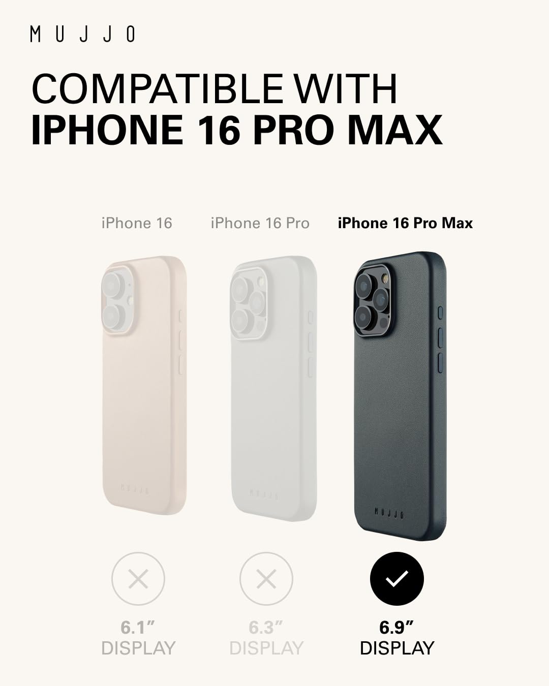 Amazon.com: Mujjo Leather MaizCase - Fits iPhone 16 Pro Max