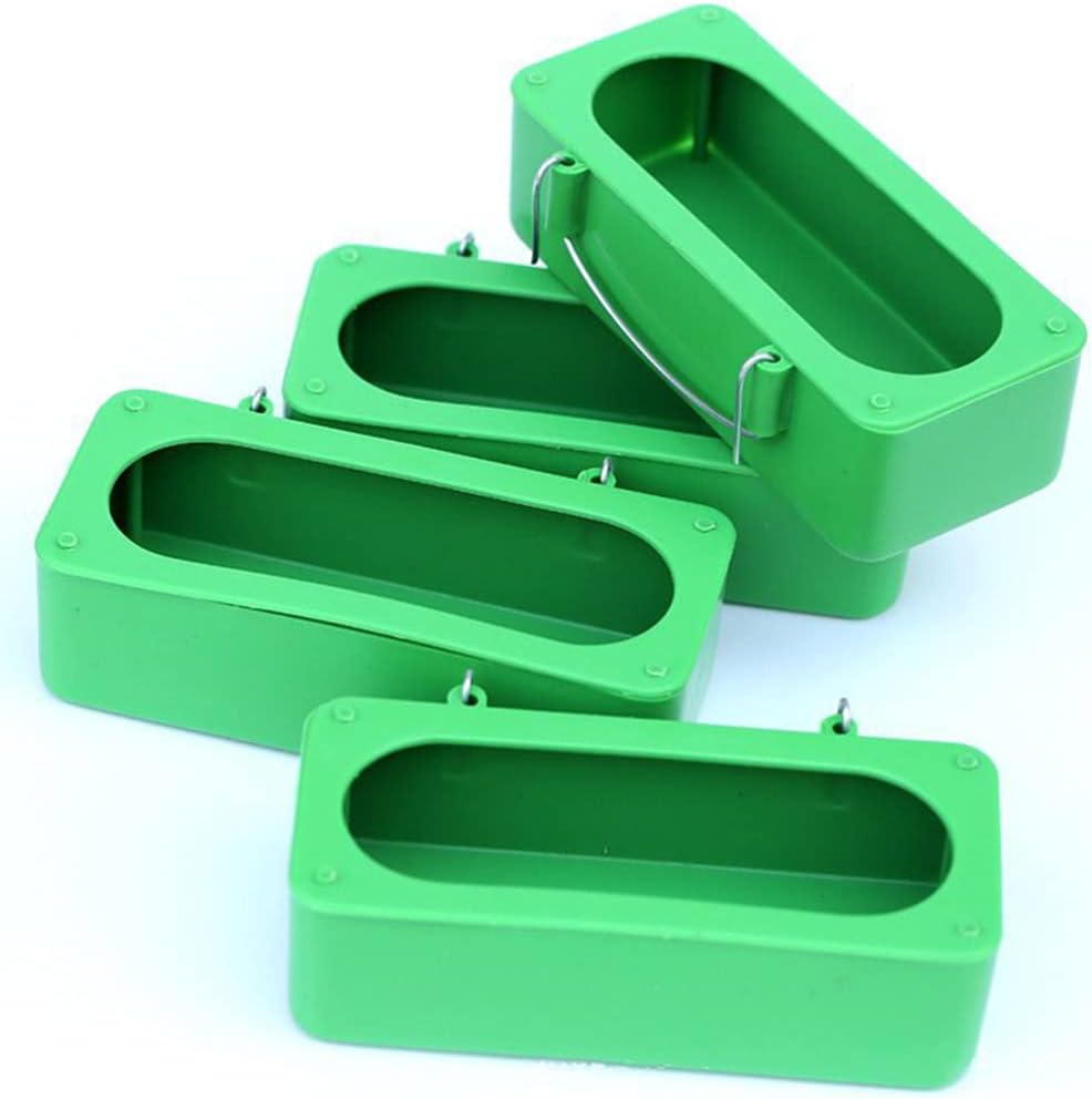 GANAZONO 10pcs Pet Bird Feeder Splash-Resistant Pigeon Feeding Trough Hanging Food Dispenser for Parrots Budgies Small Birds Shop Use