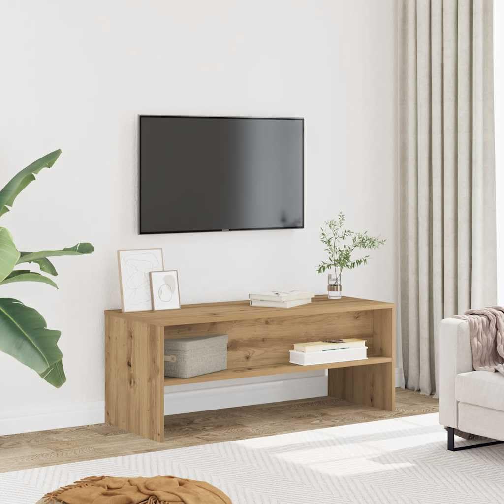 vidaXL Mueble de TV Madera de ingeniería Roble Artisan 100x40x40 cm
