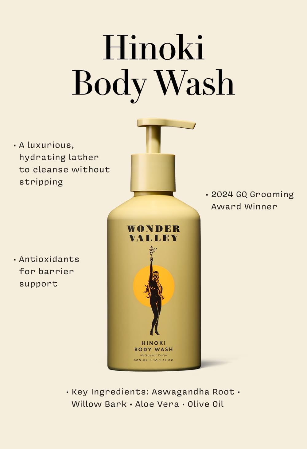 WONDER VALLEY - Hinoki Body Wash | Vegan, Cruelty-Free, All Skin Types | Hydrates, Cleanses, and Microbiome-Friendly (10.1 fl oz | 300 ml) - Image 6