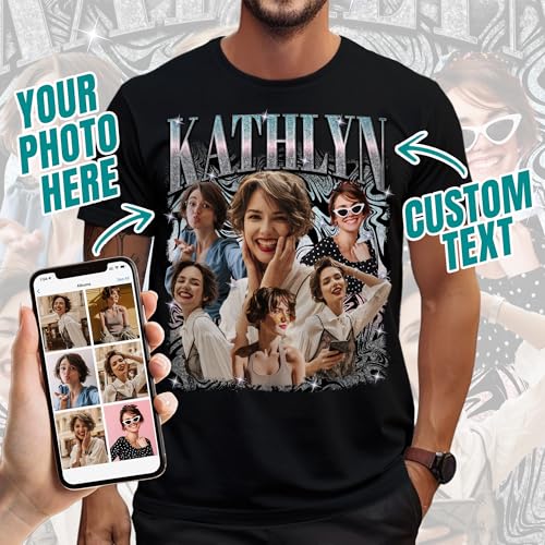 Custom Your Own Bootleg Rap Shirts Custom Picture Shirt Customized Vintage Graphic Tshirt Photo Gifts for Men Women2