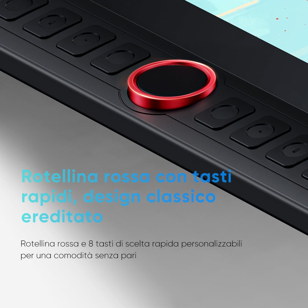 XPPen Artist 13.3 Pro V2 Tavoletta Grafica con Schermo da 13,3 pollici, Penna 16384 livelli, 8 tasti rapidi, Supporto incluso, Compatibile con Windows Mac Android