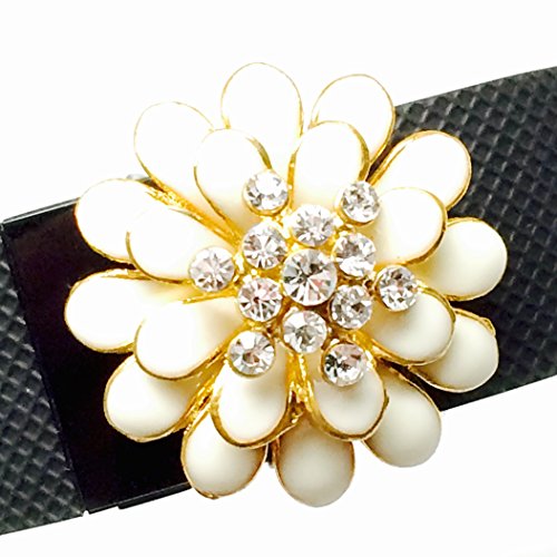 Fitband Bling Fitness Band Accessory Golden Mum for Fitbit Charge; Charge HR; Garmin Vivosmart HR