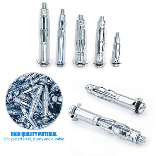 Ispinner Wall Anchor Setting Tool With 18Pcs Molly Bolt Hollow Drive Wall Anchor Screws Assortment Kit, Heavy Duty Anchor Gun For Cavity Anchor Plasterboard Fixing #TOP4