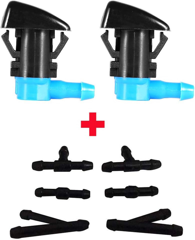 ZHParty Front Windshield Washer Wiper Nozzle Sprayer kit for 2007–15 GMC Acadia, 2009–14 Chevrolet Traverse, 2008–14 Buick Enclave, 2008–17 Buick Enclave, 2010–16 Cadillac SRX, 2008–12 Chevrolet Mal