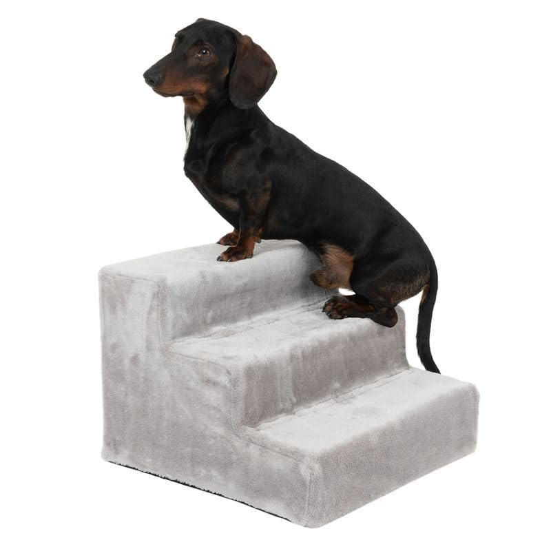 Scala per animali domestici Stepway | montaggio semplice | altezza: 30 cm | gradini resistenti al battistrada, pratico aiuto per salita stabile e antiscivolo, rivestimento rimovibile e lavabile