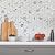 DICOFUN 1 Sheet Hexagon Tile Peel and Stick Backsplash, White Marble Look PVC Mixed Silver Metal Mosaic Tiles for Kitchen and Bathroom