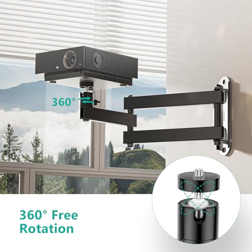 image for WALI Foldable Projector Wall Mount Universal Adjustable Wall Projector