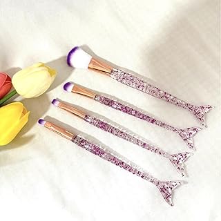 Juego de 4 brochas de maquillaje de sirena, c...