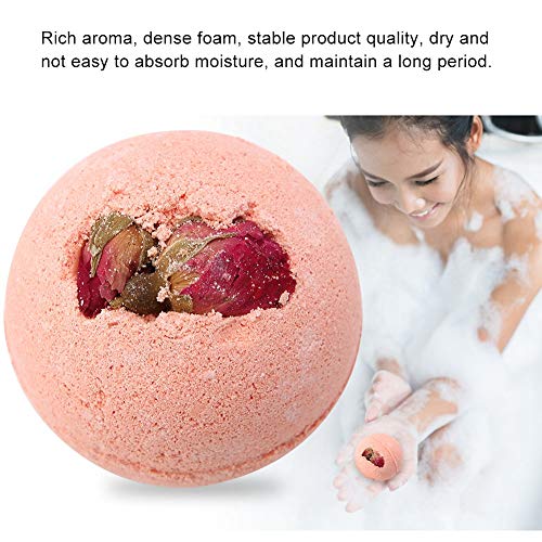 Bath Bombs,100% Natural Essential Oils & Dried Flowers, Aromatherapy Relaxation Moisturizes Dry Skin, Soften Cuticle,Bubble Baths, Ideas Gift For Girlfriend, Women, Mother(Pink Rose) #TOP3