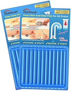 Drain Sticks Drain Stix Drainstix Drain Cleaner Sticks Drain Cleaner and Deodorizer Sticks for Preventing Clogs Eliminating Smelly Odor Kitchen Bathroom Sink Sticks for Drains As Seen on TV