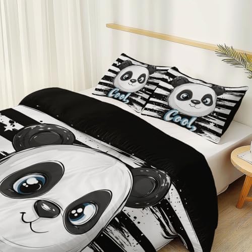 Housse de couette 240x220 cm anti-plis à fermeture éclair pour lit double - 5