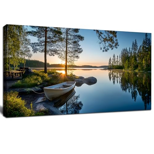 Large Green Landscape Canvas Art