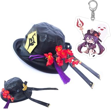 PPONE Hu Tao Hat with Keychain,Game 