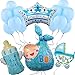 Benvenuto Nascita Bambino Baby Shower Decorazione Palloncini Blu Accesori Decorazione Battesimo Bambino Orso Blu Its a Boy Nascimento Bambino Ghirlanda Blu Palloncini Gender Reveal