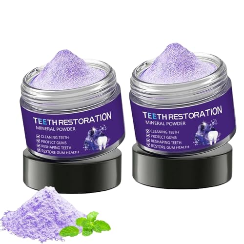 2Pcs Teeth Mineral Powder,Mineral Tooth Powder,Has A Significant Effect On Teeth and Gums No Sensitivity - Freshen Breath