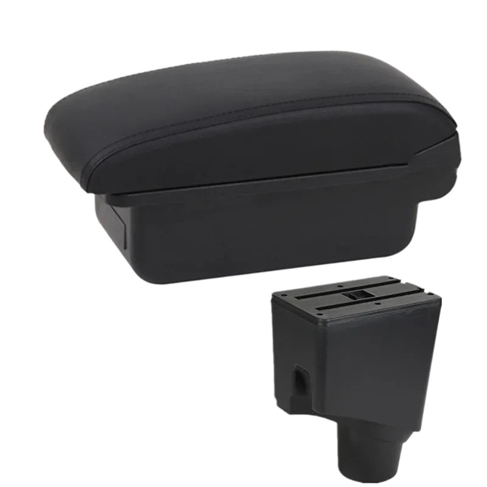NOKRGQW Car Armrest Box For Toyota For Yaris For Hybrid 2015-2023 Car Armrest Box Interior Dedicated Retrofit Parts Accessories(A2 black line No USB)