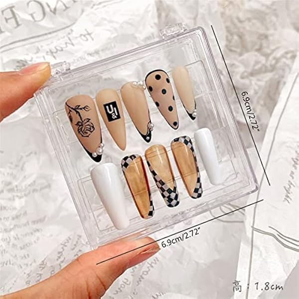 INGVY Litet smyckeskrin nagelförbättring förpackningslåda smycken arrangemang nagelbit display