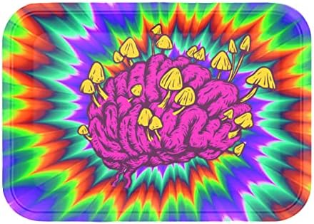 Rolling Tray “Mushroom Brain” 5” x 7” Metal Tobacco Accessories