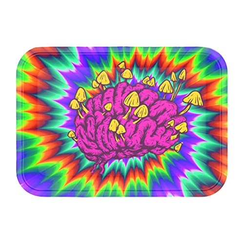 Rolling Tray “Mushroom Brain” 5” X 7” Metal Tobacco Accessories #TOP3