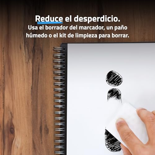 InfiniteBook Planner Kit de Iniciación - Cuaderno Planificador de Pizarra Reutilizable A5 con Kit de Limpieza, Bolígrafo y Soporte Para Boli Autoadhesivo - imagen 5