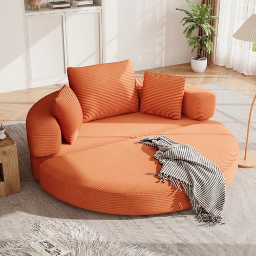 Homgoday Sofá Cama 2 en 1 - Convertible en 72 Horas, Diseño Espacial, 3 Almohadas, para Espacios Pequeños