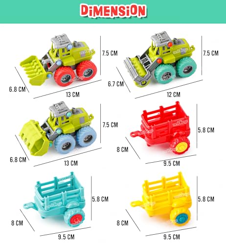 Image of Zest 4 Toyz Friction Powered Toys for Kids Unbreakable Construction Vehicle for Kids Boys Girls (Pack of 3) Multicolour