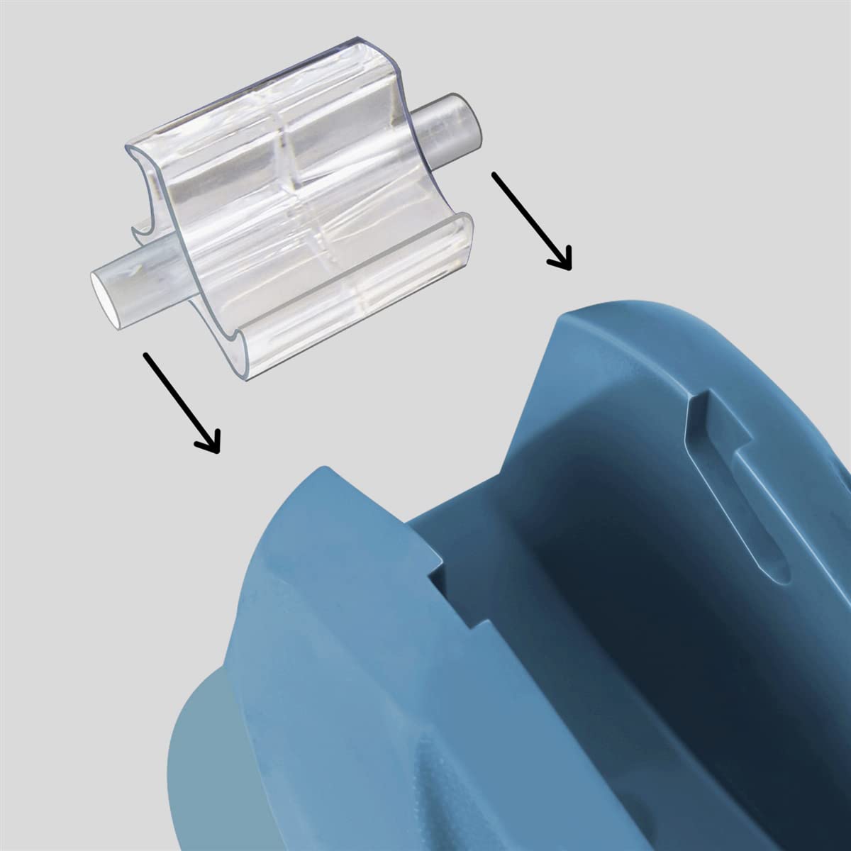 Acrimet Premium Desktop Klebebandabroller, Kunststoff, Rutschfeste Basis (Hochbelastbar) (Hellblau Farbe)
