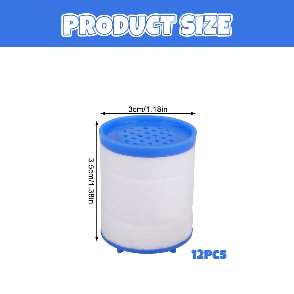 12 Piezas Filtro de AlgodóN PP Filtro de Agua del Grifo Filtro de Agua Para Grifo Elementos de Filtro Filtro Grifo Cocina Fregadero Antical Adecuado para el Hogar, Cocina, Baño, Fregadero