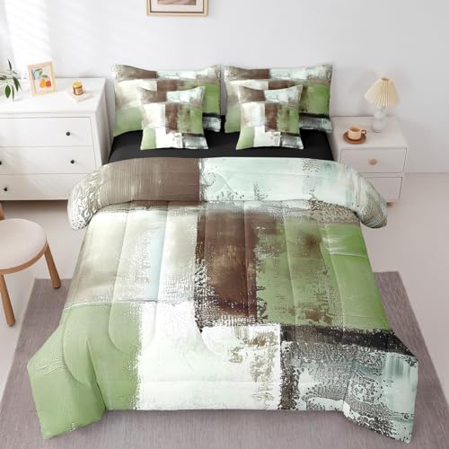 Erosebridal Green Brown Gradient Bed in a Bag 7pcs Aesthetic