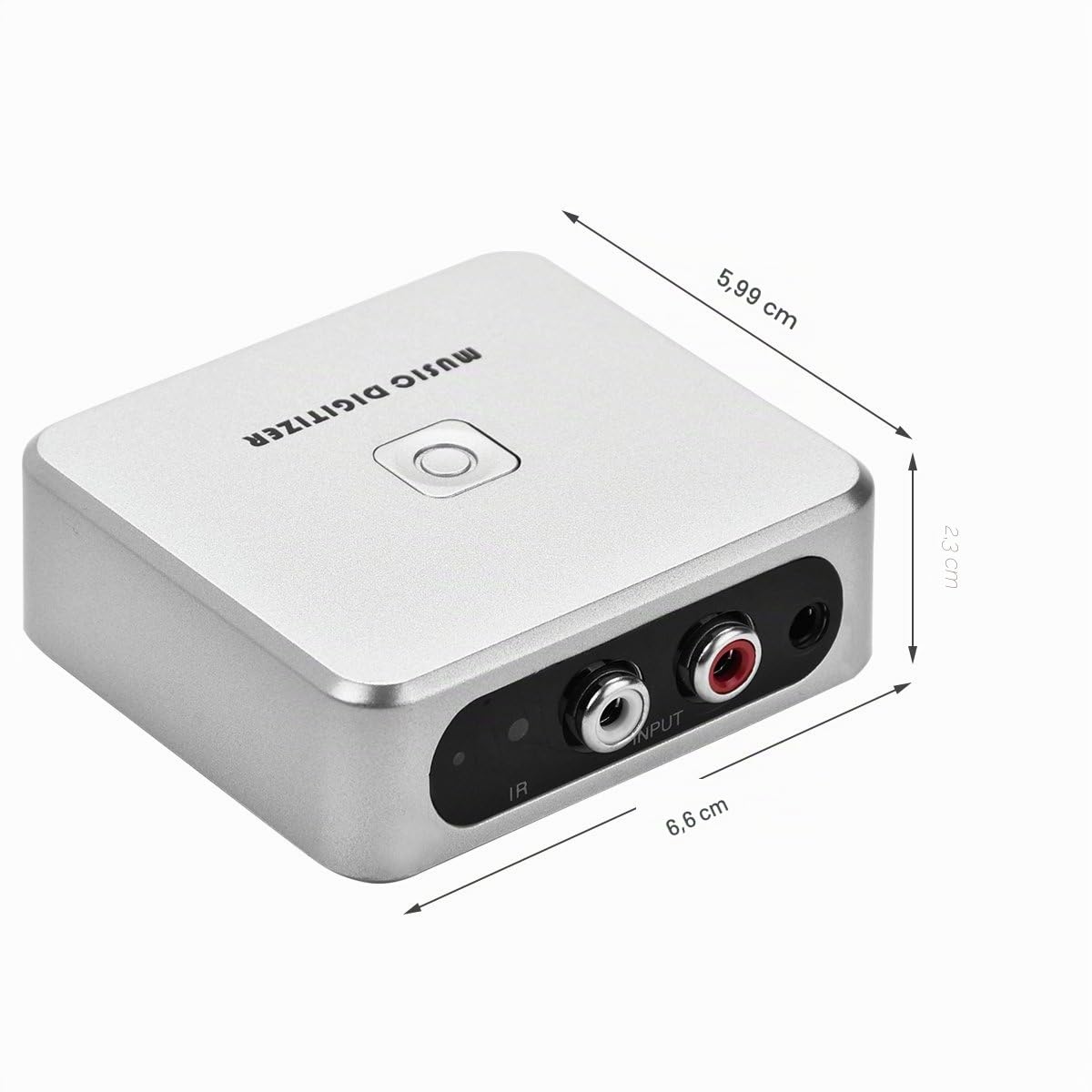 Digitaler Audio-Rekorder mit 3,5 mm- und Cinch-In-Anschlüssen und Fernsteuerung, Aufnahme als MP3-Datei