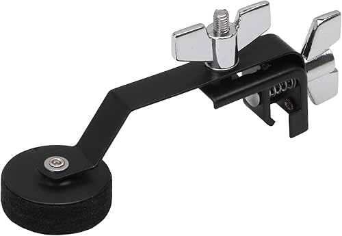 Silenciador de silenciador de tambor de metal negro más silenciador de fieltro, silenciador de control de tono para kit de tambor, 5.709 x 2.559 in